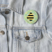 Schwangere Mutter-Biene Gelbe Blumen Button (Beispiel)