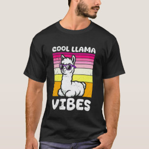 Schwangere Mütter COOL LLAMA VIBES Lustig bald Mut T-Shirt