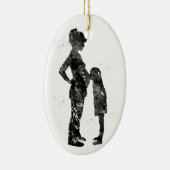 Schwangere Mutter mit Tochter Keramik Ornament (Rechts)
