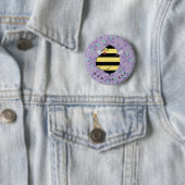 Schwangere Mutter-to-Bee Lila Blumen Button (Beispiel)