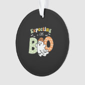 Schwangere Mutter wird Little Boo lustiger Hallowe Ornament (Vorderseite)