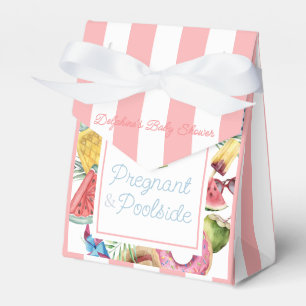Schwangere & Poolseite Tropisches Mädchen Baby Sho Geschenkschachtel