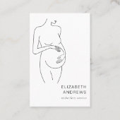 Schwangere, schlicht-moderne Visitenkarte (Vorderseite)