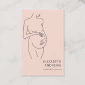 Schwangere, schlicht-moderne Visitenkarte (Vorderseite)
