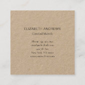 Schwangere, schlicht-moderne Visitenkarte (Rückseite)