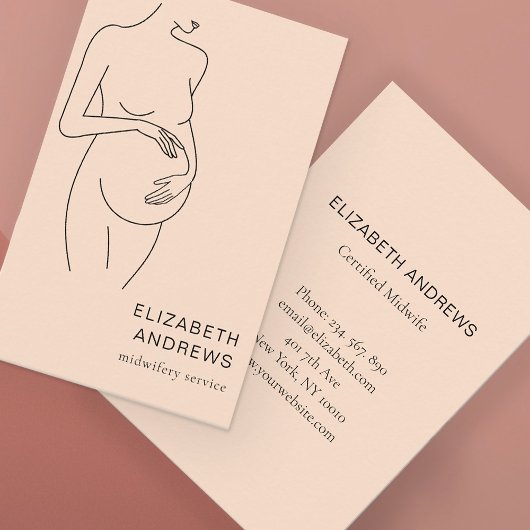 Schwangere, schlicht-moderne Visitenkarte