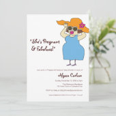 Schwangere und Fabulous-Baby-Dusche Einladung (Stehend Vorderseite)