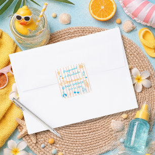 Schwangere und Poolparty im Sommer Babyparty am Po Quadratischer Aufkleber