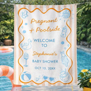 Schwangere und Poolparty im Sommer Poolparty Baby  Wandteppich