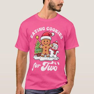 Schwangere Urlaub Schwangerschaft isst Kekse für l T-Shirt