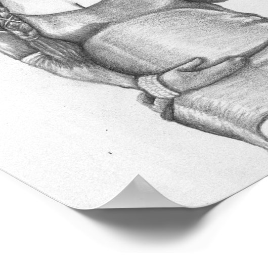 Schwangere weibliche Malerei Poster (Ecke)