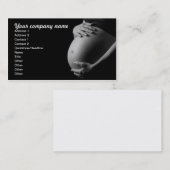 schwangerer Bauch (b&w) Visitenkarte (Vorne/Hinten)