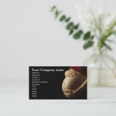 schwangerer Bauch (Farbe) Visitenkarte (Stehend Vorderseite)