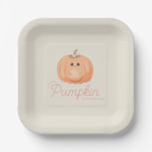 Schwangerer Kürbis-Baby-Party Kleiner Kürbis Pappteller