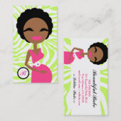 schwangerer Mama311-sweet Zebra Limon - ethnisch Visitenkarte (Vorne/Hinten)