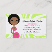 schwangerer Mama311-sweet Zebra Limon - ethnisch Visitenkarte (Rückseite)