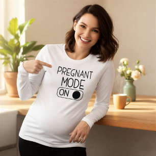 "Schwangerer Modus Ein" Baby-Ankündigung Schwang Tri-Blend Shirt