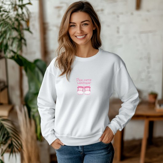 Schwangerer Muttertag hellrosa Babyschuhe Sweatshirt