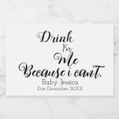 Schwangerschaft Ankündigung an Familie und Freunde Schaumweinetikett (Einzelnes Label)