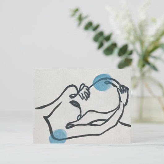 Schwangerschaft Ankündigung Baby Boy Postkarte (Stehend Vorderseite)