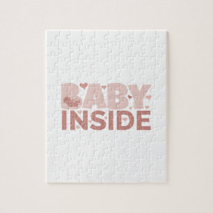 Schwangerschaft Ankündigung Baby Inside Fetus schw Puzzle