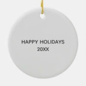 Schwangerschaft Ankündigung Baby Sonogram Holiday Keramik Ornament (Hinten)