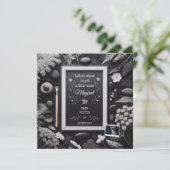 Schwangerschaft Ankündigung Black Boho Thema (Stehend Vorderseite)