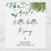 Schwangerschaft Ankündigung Kinderoffenlegung Mama Weinetikett (Einzelnes Label)