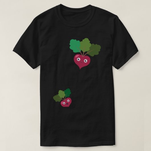 Schwangerschaft Ankündigung Mama Radish Herz T-Shirt (Design vorne)
