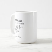 Schwangerschaft Ankündigung Mutterschaft Geschenk Kaffeetasse (Vorderseite Links)