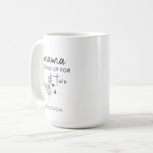 Schwangerschaft Ankündigung Mutterschaft Geschenk  Kaffeetasse (Vorderseite Links)