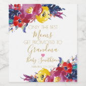 Schwangerschaft Ankündigung nur die besten Mama be Weinetikett (Einzelnes Label)