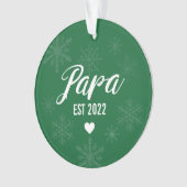 Schwangerschaft Ankündigung Ornament, Papa Est. Ornament (Vorderseite)