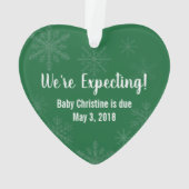 Schwangerschaft Ankündigung Ornament zum Vater an (Rückseite)