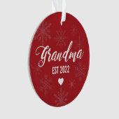 Schwangerschaft Ankündigung Ornament zur Mama an O (Vorderseite)