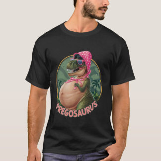 Schwangerschaft Ankündigung Pregosaurus Rex Funny T-Shirt
