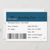 Schwangerschaft Ankündigung Reise-Thema (Vorderseite)