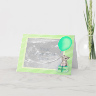 Schwangerschaft Ankündigung Scan Foto grüne Karte