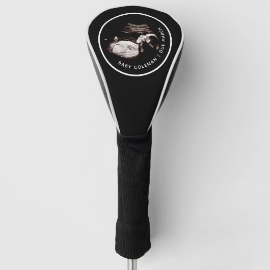 Schwangerschaft Ankündigung Sonogram Foto Golf Clu Golf Headcover (Vorderseite)