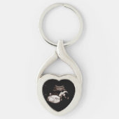 Schwangerschaft Ankündigung Sonogram Mon to be Hea Schlüsselanhänger (Vorderseite)