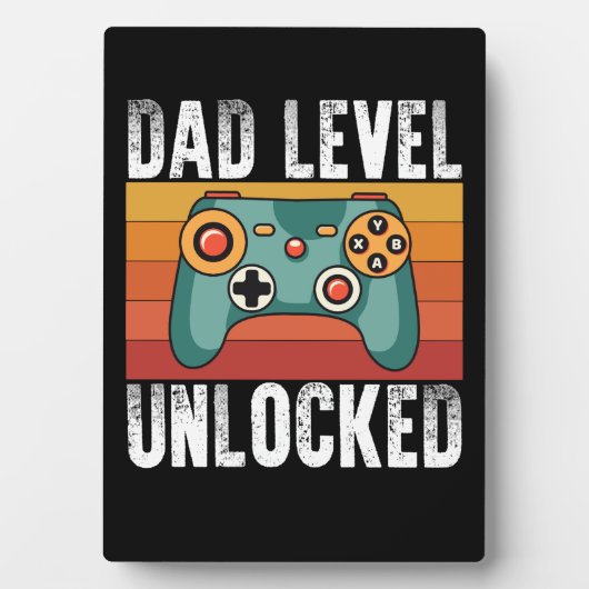 Schwangerschaft Ankündigung Vater Level Entsperrt Fotoplatte (Vorderseite)