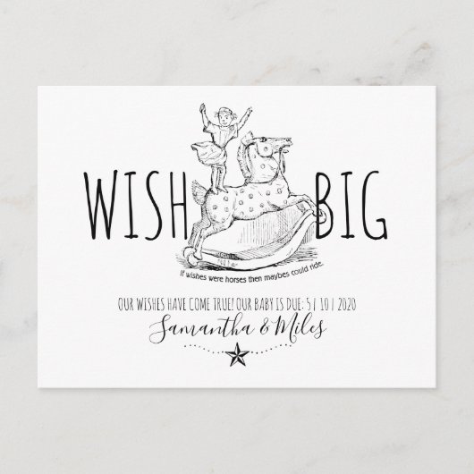 Schwangerschaft Ankündigung Vintages Rocking Horse (Vorderseite)