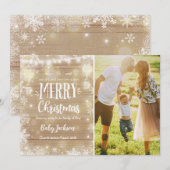 Schwangerschaft Ankündigung Weihnachts Foto-Karte (Vorne/Hinten)