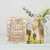 Schwangerschaft Ankündigung Weihnachts Foto-Karte (Stehend Vorderseite)