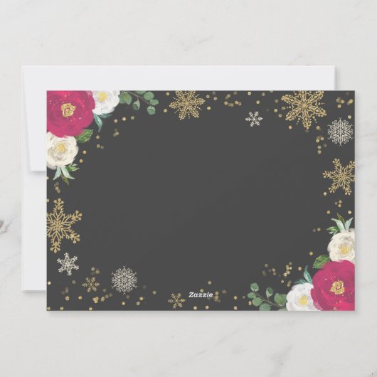 Schwangerschaft Ankündigung Weihnachts Foto-Karte (Rückseite)