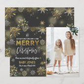 Schwangerschaft Ankündigung Weihnachts Foto-Karte  (Vorne/Hinten)