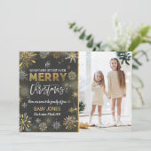 Schwangerschaft Ankündigung Weihnachts Foto-Karte  (Stehend Vorderseite)