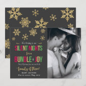 Schwangerschaft Ankündigung Weihnachts Foto-Karte (Vorne/Hinten)