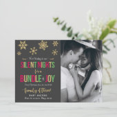 Schwangerschaft Ankündigung Weihnachts Foto-Karte (Stehend Vorderseite)