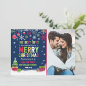 Schwangerschaft Ankündigung Weihnachts Foto-Karte  (Stehend Vorderseite)